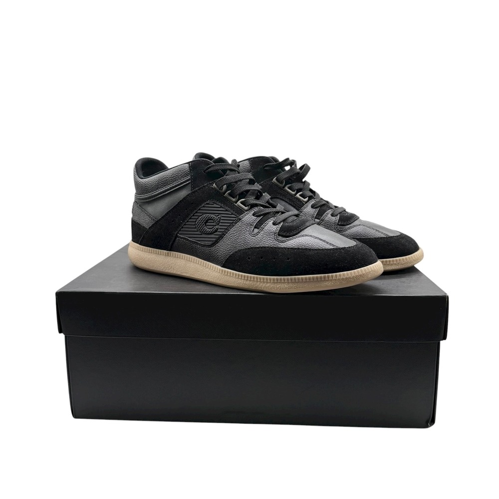 COACH Citysole Mid‎ Top Sneaker Sneakers Charcoal Black Leather Suede Men's 9